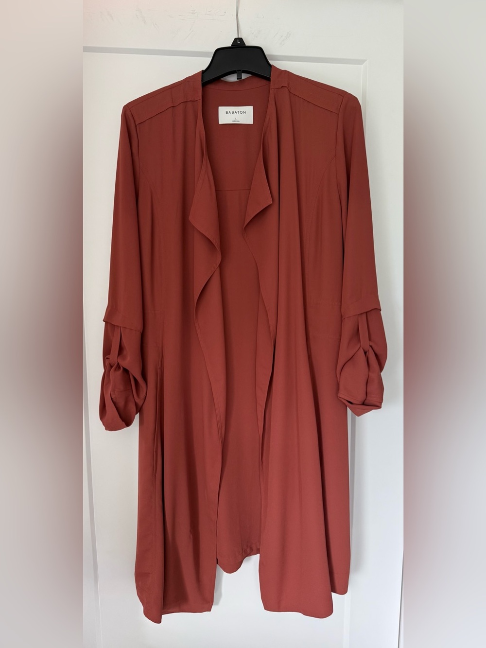 Aritzia Babaton Rust Red Lightweight trench